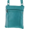 thumbnail image 2 of SILVERFEVER Genuine Leather Organizer Handbag Cross Body - Shoulder Travel Bag, 2 of 7