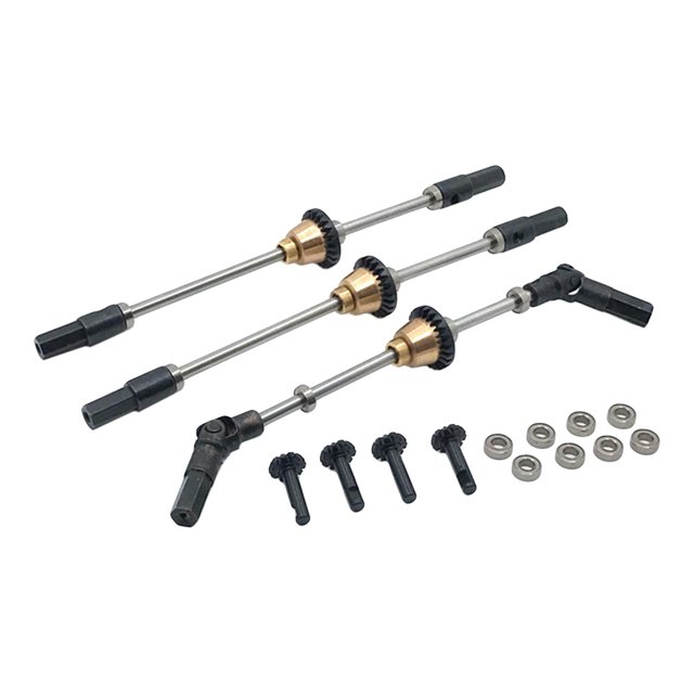 Eje de coche RC Eje De Puente Delantero Y Trasero Para Wltoys B14 B16 B24 RC Vehículo Reemplazo Delantero Medio Trasero Delantero Medio Trasero Magideal Eje de coche RC