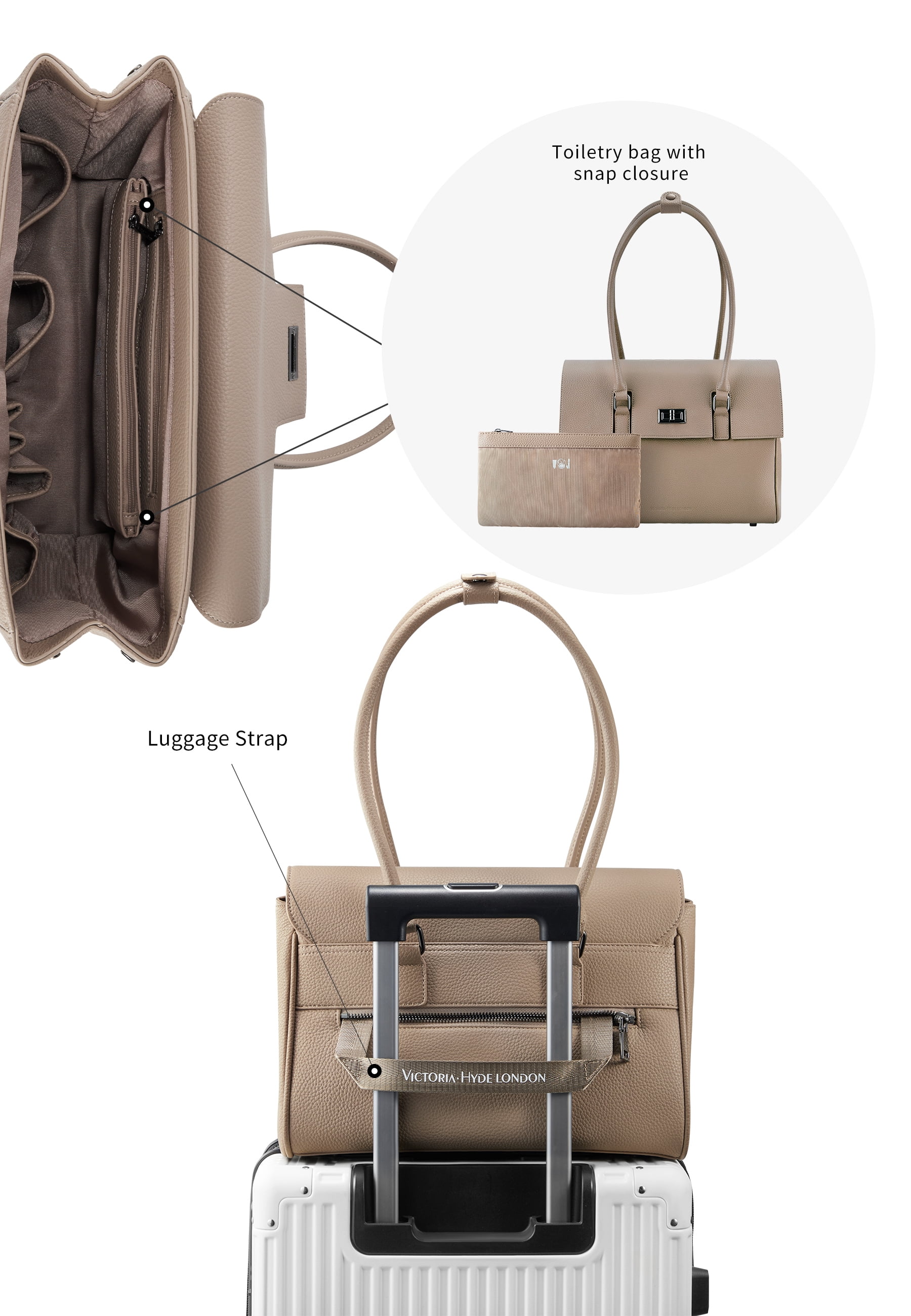 Victoria Hyde Jolene M Women Leather Handbags Briefcase Laptop Top Handle Bags