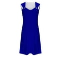 thumbnail image 4 of Uaswgudfs ​Sleeveless V-Neck Adjustable Straps Sundress - Summer Dresses for Women 2025 Casual Midi Dress with Asymmetrical Hem Blue XXL, 4 of 5