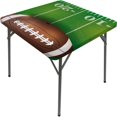 Sports Square Table Cove, American Football Field And Ball Realistic