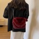 thumbnail image 4 of Bolso bandolera con cadena a la moda para mujer bolso de mano esponjoso bolso de compras informal para otoño e invierno, 4 of 9