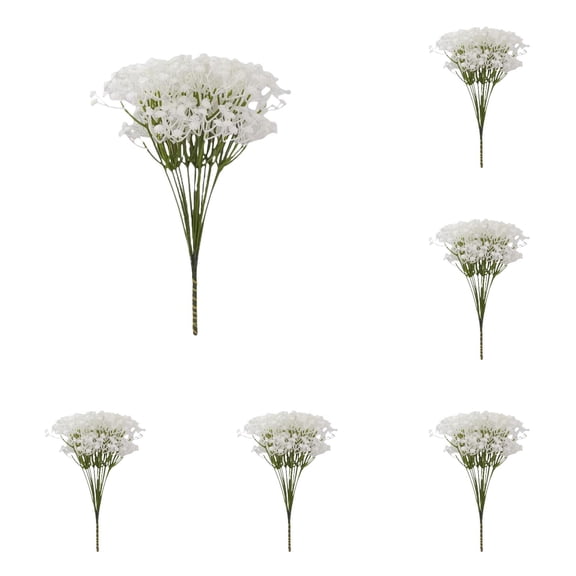 12PC Baby Breath Artificial Flowers - Babies Breath Flowers Artificial Bulk Faux Flowers Bouquet Flores Real Touch Fake Flowers Arrangements Wedding Centerpieces Tables Decorations