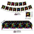 Glow Neon Party Supplies 167pc Set with Banner, Plates, Napkins, Cups