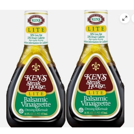 Lite Balsamic Vinaigrette Salad Dressing, 2 Bottles, 16 Oz