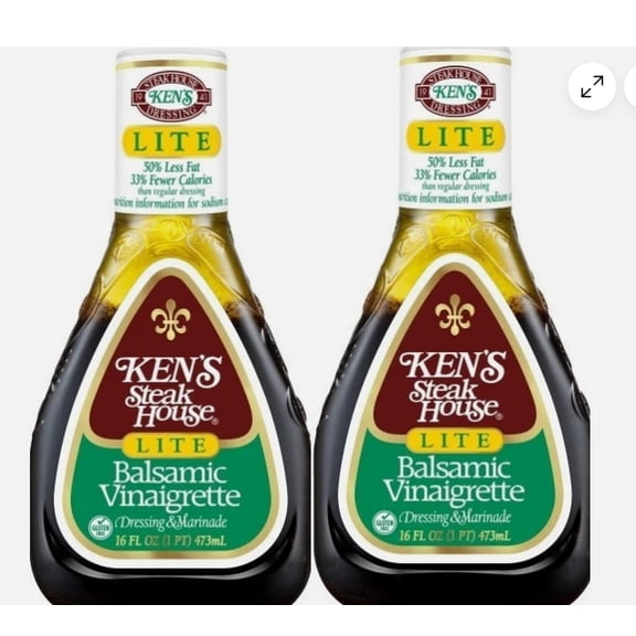 Lite Balsamic Vinaigrette Salad Dressing, 2 Bottles, 16 Oz