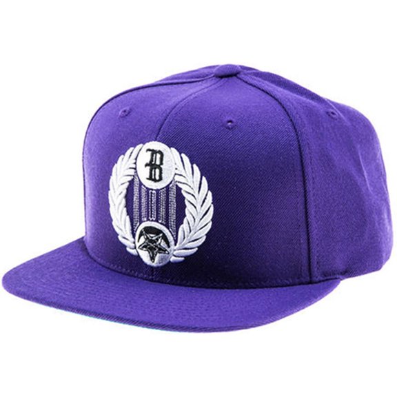 Black Scale Mens The Star Crescent Snapback Baseball Cap, Purple, One Size