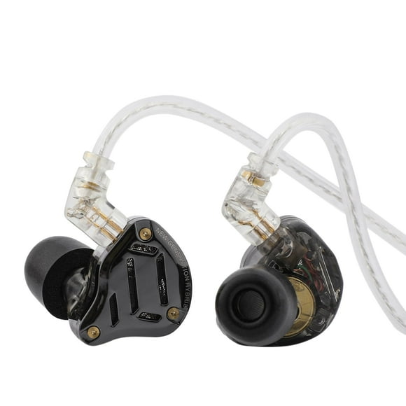 Linsoul KZ ZS10 PRO 2 In Ear Monitor IEM, 1DD+4BA Hybrid Wired Earbuds, with 4-Level Tuning Switch, 3-Way Crossover Gaming Earbuds, Silver-plated IEM Cable