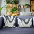 thumbnail image 2 of Plutus Velvet Glamour Black, Gray, Cream Handmade Luxury Pillow - Double sided 20" x 36" King, 2 of 5