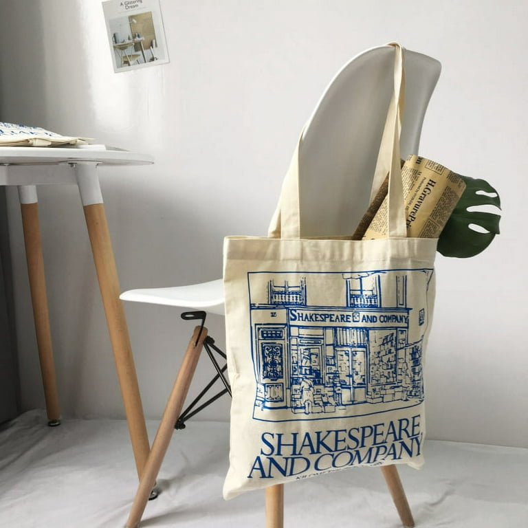Women Canvas Shoulder Bag Shakespeare Print Ladies Shopping Bags Cotton  Cloth Fabric Purse Grocery Tote Books Handbag For Girls