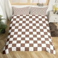 thumbnail image 2 of Erosebridal Geometric Buffalo Comforter Cover Queen,Checkered Grid Bedding Sets Queen Size,Plaid Room Decorative,Super Cozy,3-Pieces(No Comforter), 2 of 7