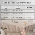 thumbnail image 3 of HEIRLOOM COMFORT Gingham Cotton Tablecloth 52x70 Inch, Rustic Farmhouse Style, Reusable & Washable, Indoor Outdoor Dining Table Cover for Events, Everyday Use - Rust, Khaki, Natural, 3 of 7