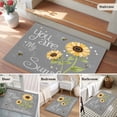 thumbnail image 5 of 2x3 Ft Entryway Area Rug, You Are My Sunshine Kitchen Rug Runner Washable Floor Mat, Yellow Sunflowers Cute Bees Heart Grey Non Slip Indoor Door Mat Throw Carpet for Bathroom Living Room Bedroom, 5 of 8
