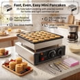 thumbnail image 6 of Electric Poffertjes Maker, 950W Commercial Grade Pancake Pan with Precise Temperature Control for Home Breakfast Outdoor Events, 6 of 9