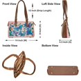 thumbnail image 3 of Botanical Printed Vegan Leather Shoulder Tote Bag for Women – Stylish Top Handle Bag, Ladies Handbag & Everyday Travel & Office, 3 of 9