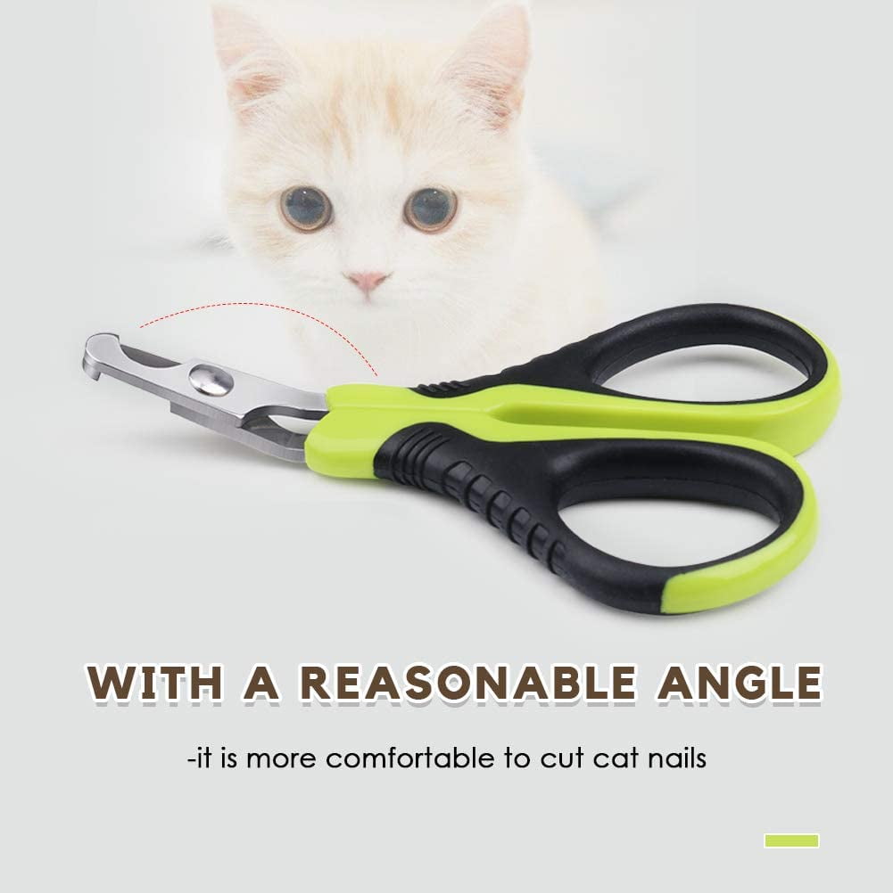 Cat Nail Clippers Pet Professional Claw Scissors Unique 25 Degree Cutting  Head Ideal for Small Dogs Puppies Cats Bunnies 