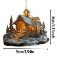 thumbnail image 6 of XINGXIANG Christmas Tabletop Decor, Snowman Gingerbread House Decoration for Indoor, Xmas Desktop Decor for Home Holiday New Year, 6.7x8 Inch Christmas Tree Decoration, 6 of 7