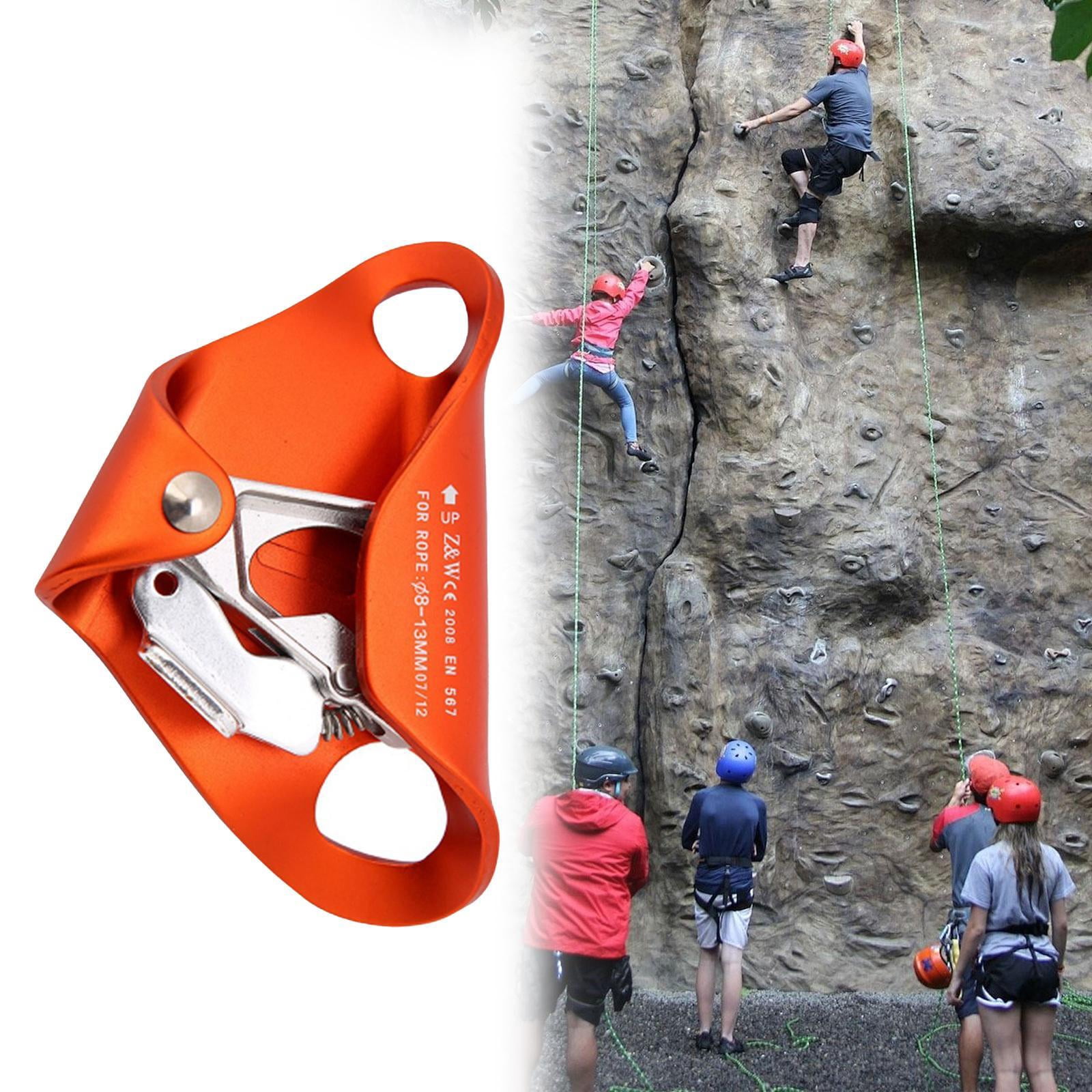 TTETTZ Rock Climbing Chest Ascender Rigging Clamp for Survival 8-13mm Rope Climbing Orange