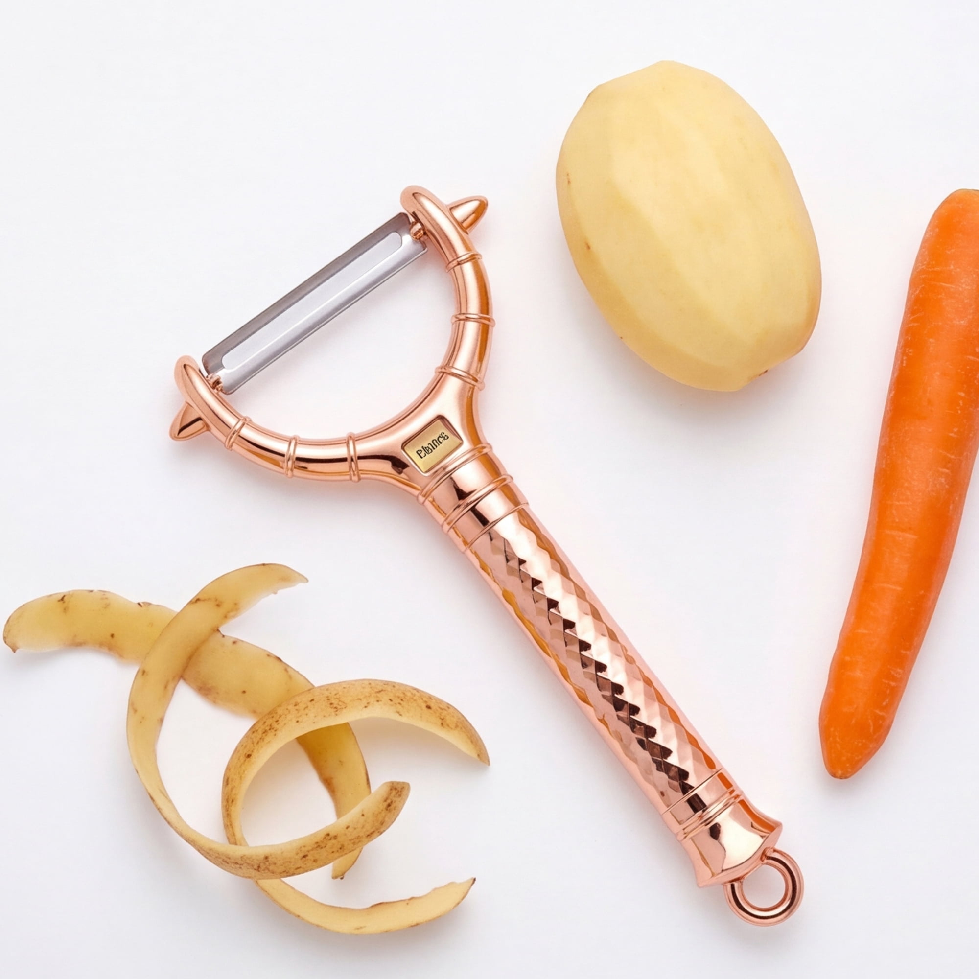 Unique Bargains Stainless Steel Thickened Peeler with Hanging Hole Gold-1 6.4" x 3.1"