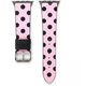 thumbnail image 3 of Women Girls Cute Polka Dot Leather Band Compatible with Apple Watch Series 6/SE/5/4 44mm and Series 3/2/1 42mm - Pink with Black, 42/44 mm, 3 of 5