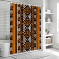 thumbnail image 5 of Yellow Beige Boho Shower Curtain Set - Standard 72" x 72" Washable Bathtub Curtain with 12 Hooks, Geometric Vintage Abstract Art Ethnic Waterproof Fabric Shower Curtains for Bathroom/Bathtub Décor, 5 of 6