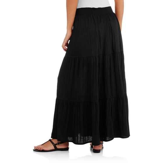 Women's Crinkle Maxi Skirt - Walmart.com