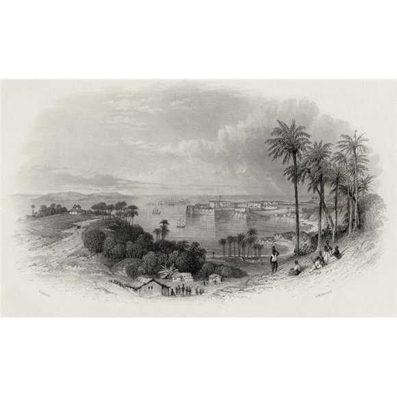 Posterazzi DPI1860726 Bombay Inde Gravé par Willmore après T Allom. Affiche Imprimée, 18 x 11