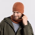 thumbnail image 5 of Couples Plush Knit Beanie Set - Cotton Lined Hat And Neck Warmer Combo, Winter Warm Stocking Stuffers, For Outdoor Cold Weather Activities, 5 of 6