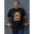 thumbnail image 2 of Tacos Make Me Crazy Drawing Tee Men's -Image by Shutterstock, 2 of 4