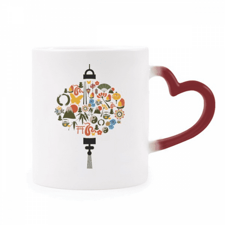 

Fan Taiji Teapot Mountain Heat Sensitive Mug Red Color Changing Stoneware Cup