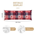 thumbnail image 2 of Naloa Heart Plaid Super Soft 20x60 Body Pillow Case,Long Side Hidden Zipper（PILLOWS ARE NOT INCLUDED）, 2 of 6
