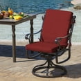 thumbnail image 3 of ARDEN Outdoor Midback Chair Cushion, 18 x 16.5, Water Repellent, Fade Resistant 18 x 16.5, Ruby Red Leala, 3 of 10