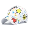 thumbnail image 2 of Yuanlong Womens Baseball Cap Graffiti Art Printed Sun Cap Adjustable Soft Cotton Breathable Outdoor Street Casual Summer Hat, 2 of 4
