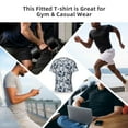 thumbnail image 6 of Bixox Men's Hawaiian Style Printed Short Sleeve Skinny Athletic T-Shirt, 6 of 6
