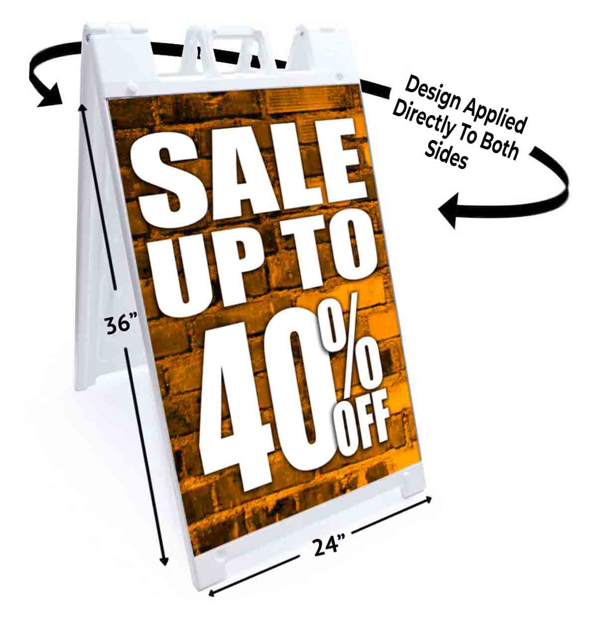 Sale Up To 40 Percent Off (24" X 36") Standard A-Frame Signicade, Includes Decal Applied To Stand