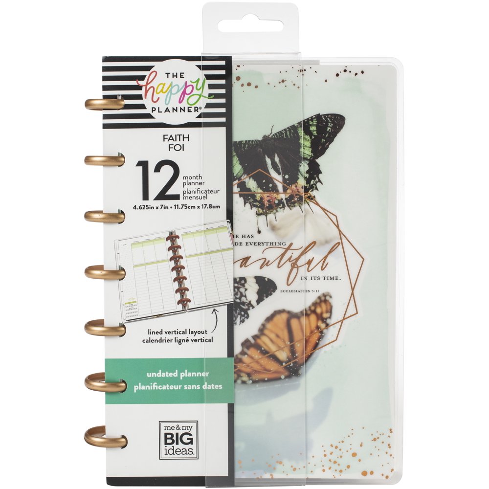 Happy Planner 12Month Undated Mini Planner 7"X4.625"Faith