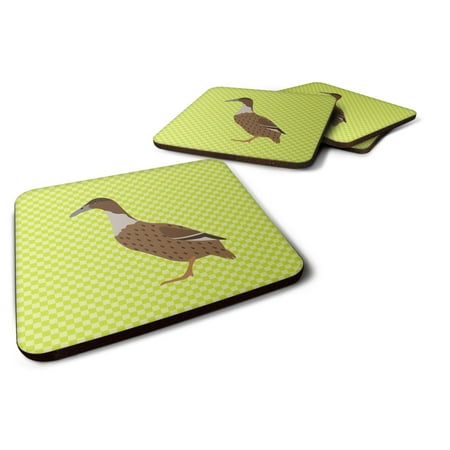 

Carolines Treasures BB7687FC Dutch Hook Bill Duck Green Foam Coaster Set of 4 3 1/2 x 3 1/2 multicolor