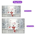 thumbnail image 5 of Playful West Highland White Terrier Welcomes Winter Snowy Day with Cardinal Bird Indoor Rug Westie Westy Dog Lover Carpet Living Bed Room Sofa Home Decor - 2017, 5 of 5