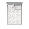 thumbnail image 2 of Grey Bedding Set with Sheet & Covers, Natural Beauty Flower Hand Drawn Peonies Bouquet Florets Romantic Feminine Home Design, Printed Bedroom Decor 2 Shams, 4 Sizes, Pale Grey, by Ambesonne, 2 of 3