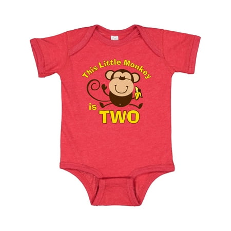 

Inktastic Little Monkey 2nd Birthday Boy Gift Baby Boy Bodysuit