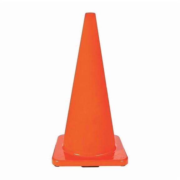 Traffic Cone, PVC, Non-Reflective, 28 in Height, 7 lb, Orange