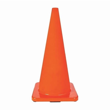 Traffic Cone PVC Non-Reflective 28 in Height 10 lb Orange 6TVF1