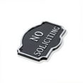 thumbnail image 4 of 4.5" x 7.15" Petite Montague No Soliciting Statement Plaque Sign - Black/Silver, 4 of 4