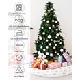 thumbnail image 4 of Ayieyill Christmas Tree Skirt, 36 Inches Faux Fur White Christmas Tree Skirt for Christmas Tree Decorations Xmas Tree Skirt (Gold Snowflake), 4 of 8