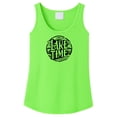 thumbnail image 3 of Lake Time Tank Top for Women and Teens Circle Graphic Summer Shirt for Adults Neon Green Tank Top X-Large, 3 of 4
