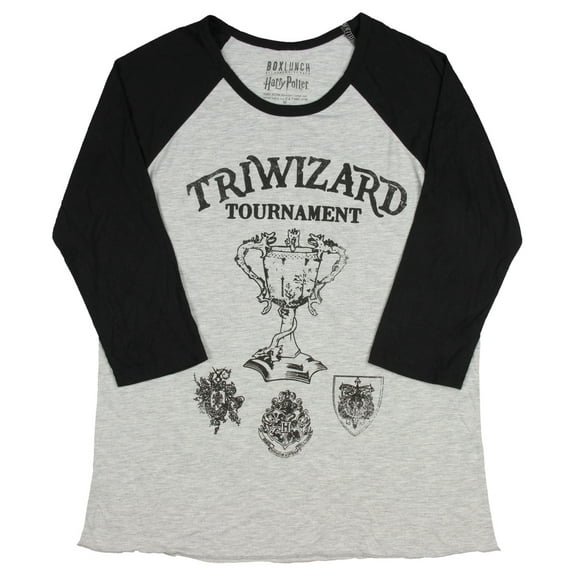 Harry Potter Womens Triwizard Tournament Raglan Shirt Top (X-Small)