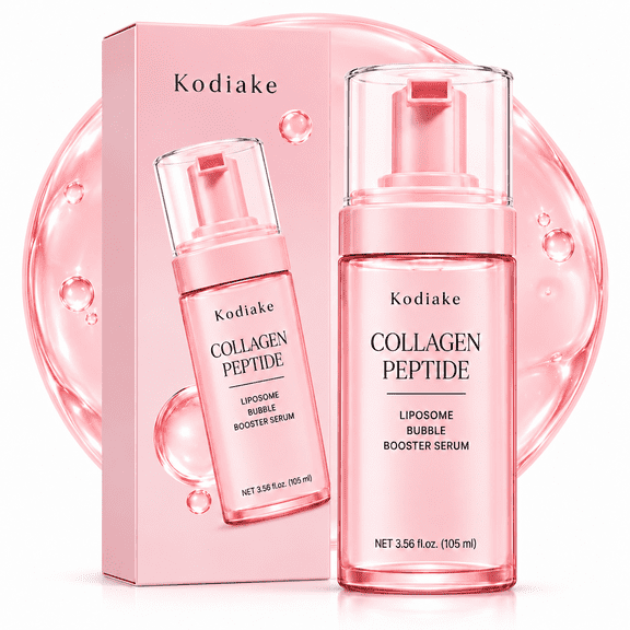 Collagen Peptide Liposome Bubble Booster Serum 3.56 Fl Oz, Hydrating Daily Face Care for Smoother and Radiant Plump Looking Skin