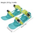 thumbnail image 4 of FitBest 1 Pair Mini Ski Skates Green Nylon Portable Snowboard Shoes For Outdoor Skiing Sports, 4 of 13