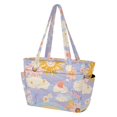 thumbnail image 2 of FORMRS Tote Bag for Women Quilted Large Capacity Travel Work Carry On Shoulder Handbag, Purple Clouds, 2 of 7