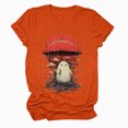 thumbnail image 4 of TOWED22 Women Funny Halloween Funny Ghost Graphic Tee Casual Spooky Print Fall Pumpkin Tops(Orange,XL), 4 of 5